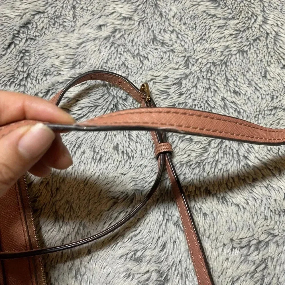 Michael Kors Pink Crossbody Jet Set Purse Saffiano Leather